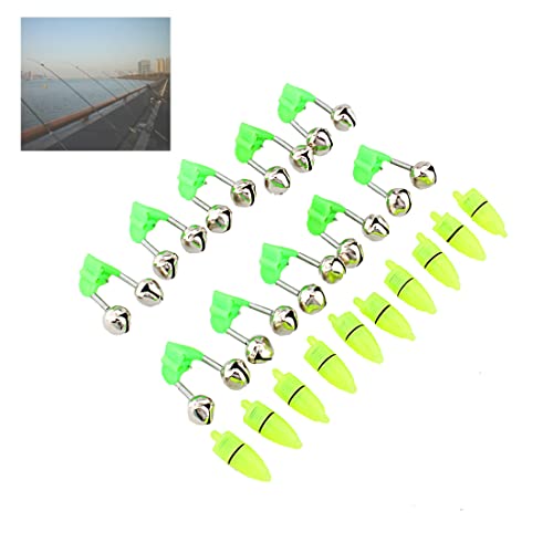 Zerone Set von 10 Angeln Alarm Licht LED Twin Glocken Angelgerät Nacht Angelzubehör Tragbare Nacht Meer Fisch Grün Rod Clip Tip Fisch Köder Alarm Zerone Set von 10 Angeln Alarm Licht LED Twin Glocken Angelgerät Nacht Angelzubehör Tragbare Nacht Meer Fisch Grün Rod Clip Tip Fisch Köder Alarm von Zerone