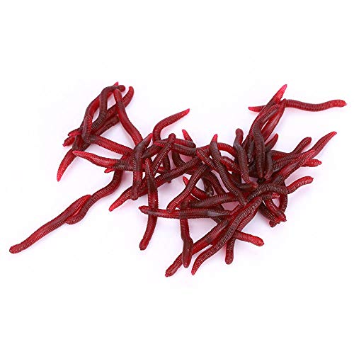 Zerone 4 cm Fischköder Kits Weiche Insekten Falsche Fischköder Wurm Lockt Meer Köder Bloodworm Lockt Künstliche Köder(100pcs) von Zerone