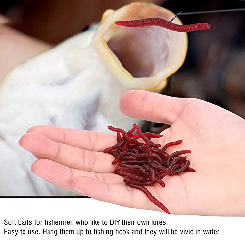 Zerone 4 cm Fischköder Kits Weiche Insekten Falsche Fischköder Wurm Lockt Meer Köder Bloodworm Lockt Künstliche Köder(50pcs) von Zerone
