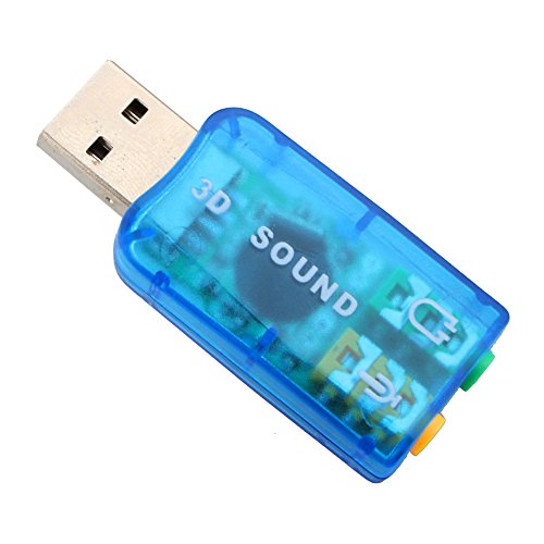 Zerone Externer USB Audioadapter, USB 2.0 3D 5.1 Kanal Audio PC Soundkartenadapter Kopfhöreradapter von Zerone