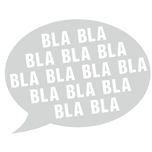 WC-Schild, Toilettenschild "Blablabla" selbstklebend, Damen, Silber, L WC-Schild, Toilettenschild "Blablabla" selbstklebend, Damen, Silber, L von Zeroos