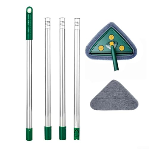 Dreieckiger Wischmopp von Wänden zu Böden zur effektiven Reinigung aller Oberflächen mit wiederverwendbaren Tüchern (A) von Zeroupshop
