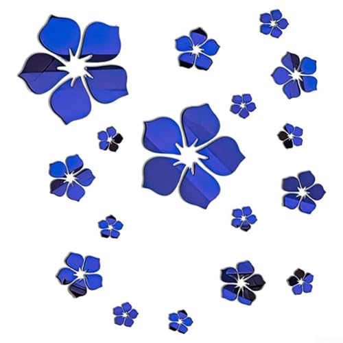 Glamouröse Acryl-Spiegelblumen, um Ihr Zuhause zu bereichern, ästhetisch (blau) von zeroupshop