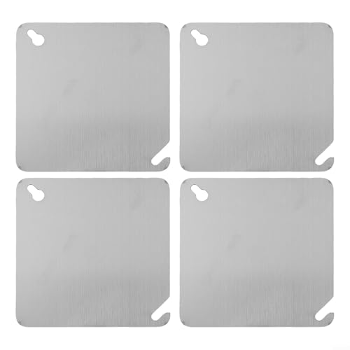 Starkes und zuverlässiges Set mit 4 quadratischen Blanko-Abdeckungen für Ihre Elektrobox im Metalldesign von Zeroupshop