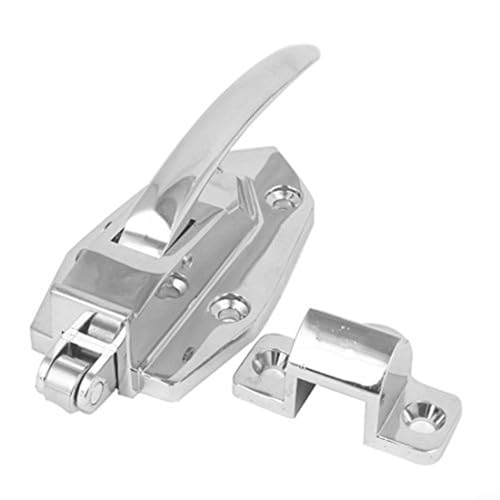 Zeroupshop 304 Edelstahl Kühlschrank-Türriegel Griff für Küche Gefrierschrank Schrank Schublade Zuggriffe Kühlaufbewahrung Türschloss Griff Silber 14,3 x 4 x 3 cm von zeroupshop