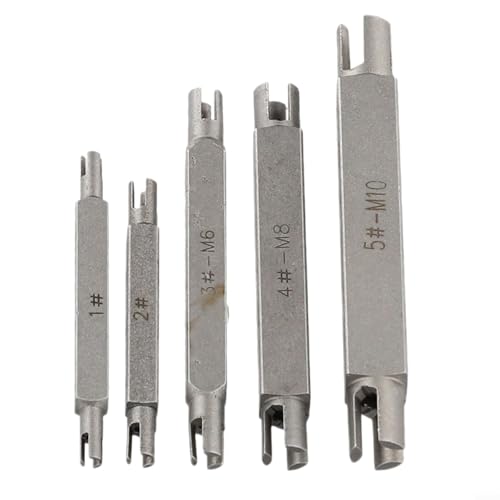 Zeroupshop 5 Stücke Gebrochener Gewindebohrer Ausdreher Set Hex Doppelkopf Schraube Gewindebohrer Demontage Werkzeug M5 M6 M8 M10 Legierung Stahl Konstruktion für Werkstatt von zeroupshop