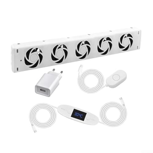 Zeroupshop Heizlüfter mit Temperatursensor LCD Display Automatische Heizkörperventilator für Zimmer Energieeffizient Leiser Betrieb unter 20DB(MXRV-201) von Zeroupshop