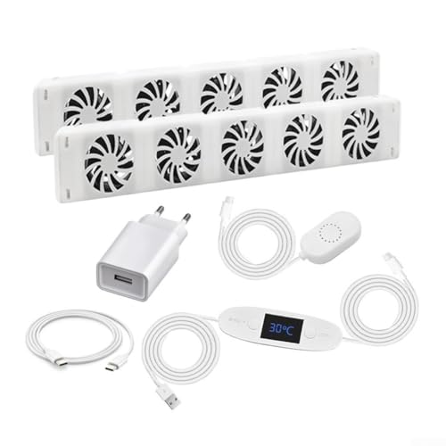 Zeroupshop Heizlüfter mit Temperatursensor LCD Display Automatische Heizkörperventilator für Zimmer Energieeffizient Leiser Betrieb unter 20DB(MXRV-202) von Zeroupshop