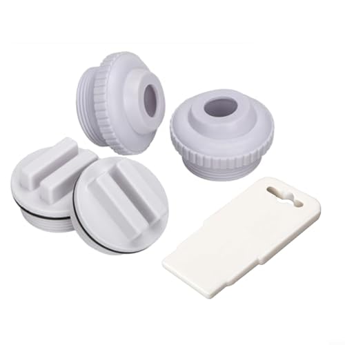 Zeroupshop Pool Jet Düsen Kit SP1419D 3/4 Zoll Richtstrom Augapfel Einlass Fitting mit SP1419T Metallentfernungswerkzeug und SP1022C 3,8 cm Winterstopfen von Zeroupshop