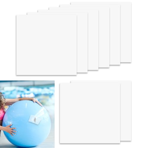 8 Stück Aufblasbares Flicken Reparaturset, Wasserdicht, 8.8cm x 8.8cm, Selbstklebend TPU Reparaturflicken für Aufblasbaren Pool, Schwimmring, Luftmatratze, Zelt, Hüpfburg, Aufblasbares Spielzeug von Zerquell