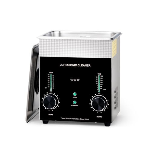 2L-Ultraschall-Reinigungsmaschine, 40kHz-Ultraschall-Teile-Schmuck-Reiniger mit Degas, einstellbarem Heizer & Timer für mechanische Teile, Schmuck, Gläser, Uhrenreinigung von Zertylre