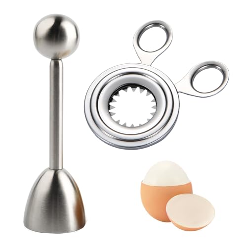 2er-Pack Eierköpfer Edelstahl und Eieröffner, Eierköpfer Testsieger, Weich gekochte Eier Eierkopf, für Küche Frühstück Backen Dessert 2er-Pack Eierköpfer Edelstahl und Eieröffner, Eierköpfer Testsieger, Weich gekochte Eier Eierkopf, für Küche Frühstück Backen Dessert von ZesNxj