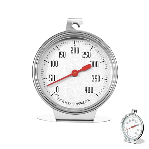 Ofenthermometer, Ofenthermometer für Backofen, Messbereich 0~400 ℃ Edelstahl Backofen Thermometer Innen, Backofenthermometer Innen für Großem Zifferblatt Zum Backen Kochen Ofenthermometer, Ofenthermometer für Backofen, Messbereich 0~400 ℃ Edelstahl Backofen Thermometer Innen, Backofenthermometer Innen für Großem Zifferblatt Zum Backen Kochen von ZesNxj