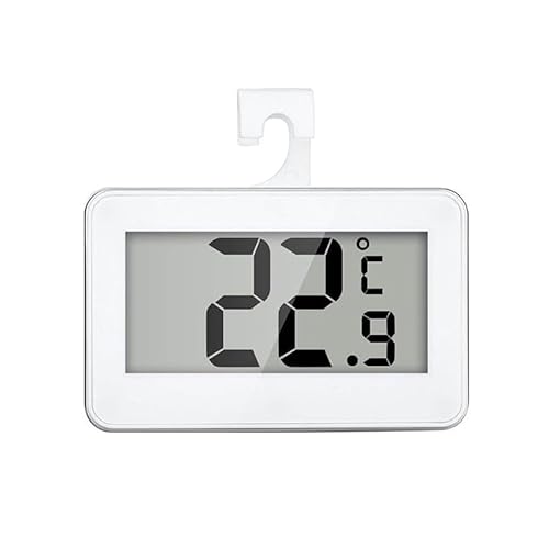Digitales Thermometer für Kühlschrank und Gefrierschrank, digital, LCD, Mini-Kühlschrankthermometer mit Haken und Anzeige, leicht zu lesen, ideal für Küche, Temperaturbereich 20 °C bis 50 °C, 3 Stück von Zescyha