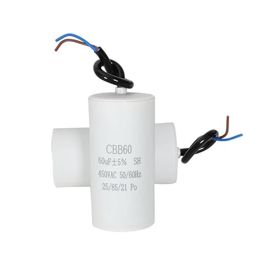 2 Stück CBB60 Kondensator 16uF 450V 50/60Hz, Anlaufkondensator 16uF, CBB60 Motorkondensator mit Anschlusskabel, Langlebiger Motorstartkondensator, Betriebskondensator für Einphasenmotoren Klimaanlagen 2 Stück CBB60 Kondensator 16uF 450V 50/60Hz, Anlaufkondensator 16uF, CBB60 Motorkondensator mit Anschlusskabel, Langlebiger Motorstartkondensator, Betriebskondensator für Einphasenmotoren Klimaanlagen von Zescyha