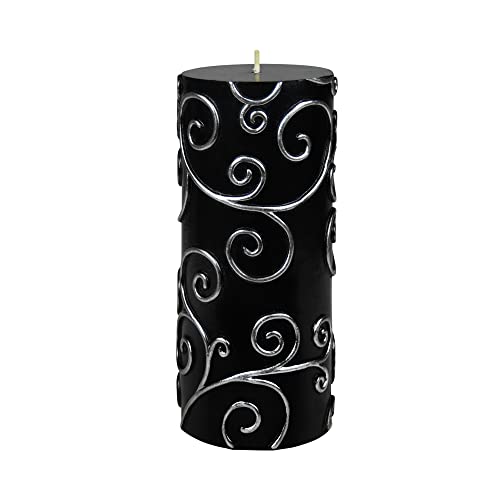 Zest Stumpenkerze Kerzen, 3 von 15 cm, schwarz Scroll Zest Stumpenkerze Kerzen, 3 von 15 cm, schwarz Scroll von Zest Candle