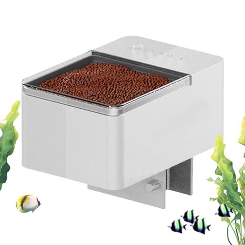 Aquarium Feeder - Auto Fisch Lebensmittel -Spender, Digital Timer Control Machine | Ruhige Fütterungsbetrieb Großer Kapazitätsbehälter, Einfache Mount -Einheit Für Aquatische Haustiere Tägliche Mahlze von Zestivra