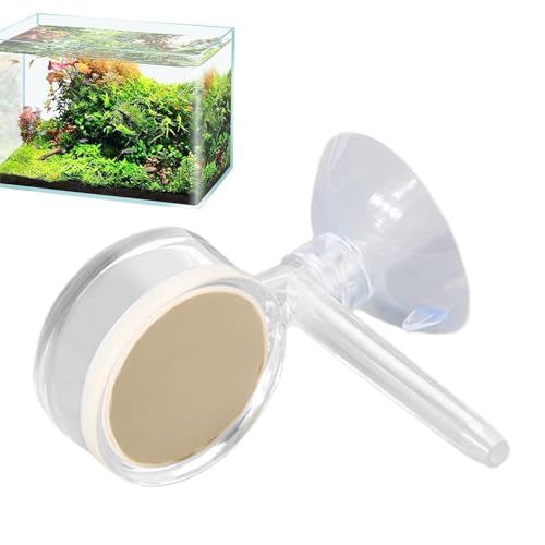Aquarium-Glas-CO2-Diffusor-Zerstäuber, CO2-Diffusor-Nano-Zerstäuber CO2-Diffusor-Nano-Zerstäuber | CO2-Diffusor Mit Saugnäpfen | Effizientes CO2-Diffusor-Set, Kein Einweichen Erforderlich, Fortschritt von Zestivra