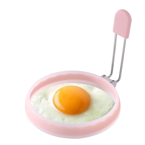 Brat-Eierring – Antihaft-Silikonform für Frühstücksmahlzeiten, runder 4-Zoll-Shaper für Eier oder Pfannkuchen | Backwerkzeug für die Zubereitung von Sandwich, Zubehör von Zestivra