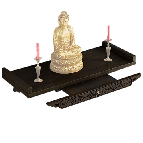 Buddha Schreinregal - Wandmontagentisch, schwimmendes dekoratives Rack | -Layer -Plattform mit starker Unterstützung für Home Schlafzimmer -Eckbuchständer und Wohnzimmer Display in Büros oder Hal Buddha Schreinregal - Wandmontagentisch, schwimmendes dekoratives Rack | -Layer -Plattform mit starker Unterstützung für Home Schlafzimmer -Eckbuchständer und Wohnzimmer Display in Büros oder Hal von Zestivra