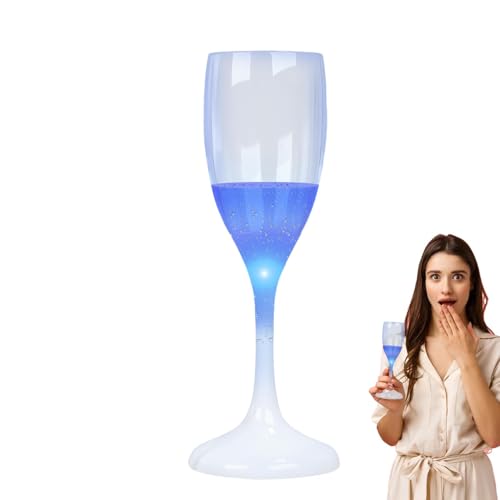 Champagnergläser - Glow Cups | Weinmonde 120 ml Champagner bunt | Einzigartige Trinkbrille, Glanz in den schwarzen Tassen, Sektgläser für die Weihnachtsfeier Hochzeit von Zestivra