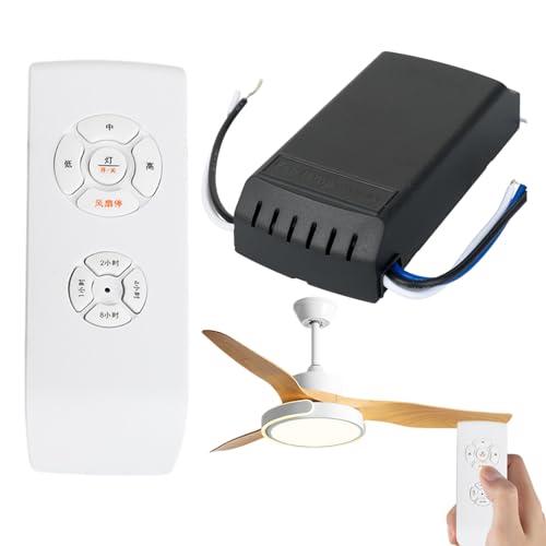 Deckenlüfter Fernbedienung - Lüftercontroller, Remote Kit Receiver | Einstellbare Windgeschwindigkeits -Lichtsteuerung 3 -Geschwindigkeits -Sender -Timer -Schalter für Deckenventilat von Zestivra