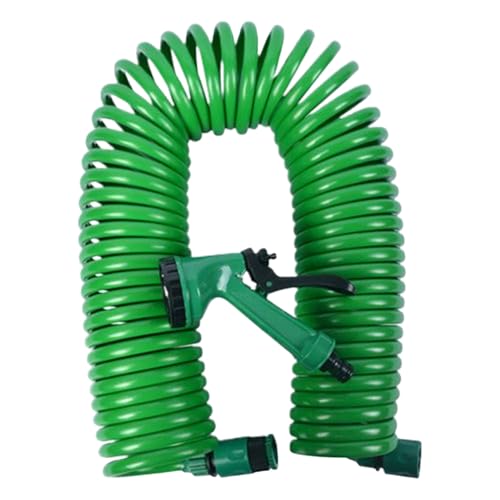 Gartenschlauch mit Spulen – einziehbarer Wasserschlauch, ergonomische Sprühdüse mit 5 Modi | Werkzeug für freien Schlauch von Zestivra
