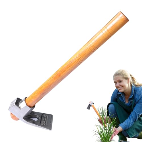 Hacke Gartengerät - Gartenhacke Zum Jäten | Kleine Hacken Für Den Garten, Verbesserter Gartenhacke Aus Stahl, Handwerkzeug Mit Holzgriff, Unkrautzieher-Zubehör Für Das Jäten Im Hinterhof Und Das von Zestivra