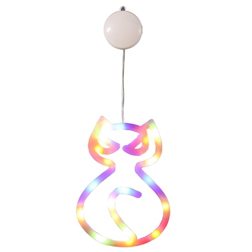Halloween Deko Lichterkette - Katze Fensterbeleuchtung | Leuchtende Silhouette String, Festliche Innenlaternen, Gruselige Szene für Party Display Versammlung Home Decor Halloween Deko Lichterkette - Katze Fensterbeleuchtung | Leuchtende Silhouette String, Festliche Innenlaternen, Gruselige Szene für Party Display Versammlung Home Decor von Zestivra