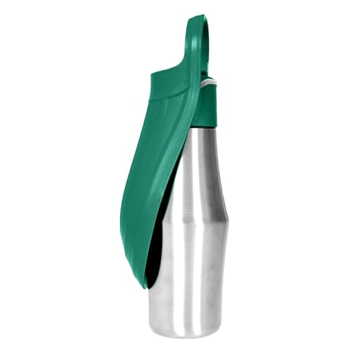 Hunde Reise Wasserflasche - 2 in 1 Haustier Spender, Kompakter Trinknapf | 765.4 g Tragbarer Trinkbehälter, auslaufsicheres Zubehör für Spaziergänge im Freien, Wanderausflüge, alle Hundegrößen von Zestivra