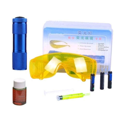 Kältemittel Lecketektor -Kit - Tool zur Erkennung von AC -Taschenlampen, Hocheffizienz -Tester -Kit | Durablle Professional Repair Light, Compact Leckage -Erkennungsgerät mit Genauigkeit für Gefrierge Kältemittel Lecketektor -Kit - Tool zur Erkennung von AC -Taschenlampen, Hocheffizienz -Tester -Kit | Durablle Professional Repair Light, Compact Leckage -Erkennungsgerät mit Genauigkeit für Gefrierge von Zestivra