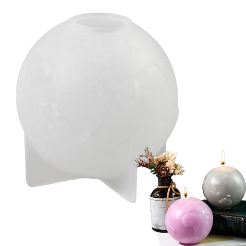 Landkerzenform - 3D Globe Silikonform, wiederverwendbare Kugelform Wachsform | Planetenstil Harzgießform für kreative Projekte, Kuchen Dekoration Landkerzenform - 3D Globe Silikonform, wiederverwendbare Kugelform Wachsform | Planetenstil Harzgießform für kreative Projekte, Kuchen Dekoration von Zestivra