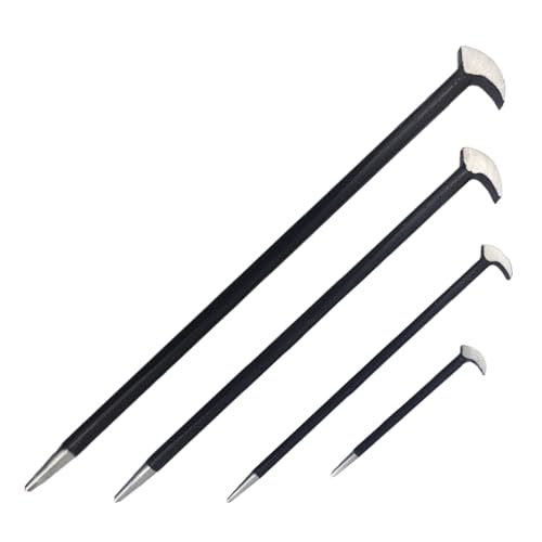 Mechaniker-Hebelstangen-Set – 4 x robuste Hebelstangen, doppelseitiges Handwerkzeug, Nagelklammern, Zaumzeug-Zierleisten-Abzieher, Hartstahl, maximale Festigkeit, Konstruktion mit poliertem von Zestivra