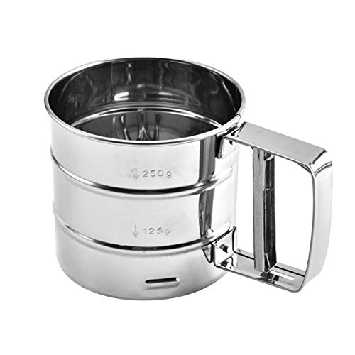 Mehlsieb Werkzeug-Set – Sieb aus hochwertigem Edelstahl, Sieb aus Küchenmaschen, Zucker in Pulverform | Dekoration von Torten mit feinmaschigem Sieb, Gebäck, von Zestivra