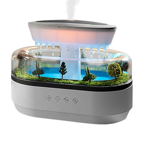 Raindrop Diffusor – Ultraschall-Aroma-Luftbefeuchter, LED-Licht-Ölspender | Leiser Luftreiniger für das Spa im Büro Schlafzimmer, dekorativer Diffusor für kühle Nebel von Zestivra