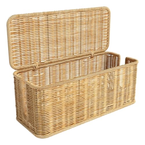 Rattan-Kabelmanagementbox – Handdrahtorganisator | Natürliche Aufbewahrungslösung mit Belüftungsdesign, eleganter Kabelschutz für die Einrichtung von Schreibtisch, Büro Rattan-Kabelmanagementbox – Handdrahtorganisator | Natürliche Aufbewahrungslösung mit Belüftungsdesign, eleganter Kabelschutz für die Einrichtung von Schreibtisch, Büro von Zestivra