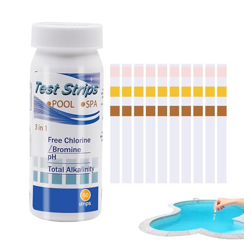 SPA -Teststreifen Kit - Multi Funktionales Wassertestpapier, 3 In 1 Qualitätsprüfer | PH -restliche Chlor -Geruchshärtenerkennung Für Schwimmbäder Mit 50 Streifen Für Schnelle Zuverlässige SPA -Teststreifen Kit - Multi Funktionales Wassertestpapier, 3 In 1 Qualitätsprüfer | PH -restliche Chlor -Geruchshärtenerkennung Für Schwimmbäder Mit 50 Streifen Für Schnelle Zuverlässige von Zestivra