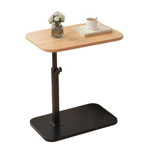 Schlanker Tisch in C-Form | 360° drehbare Fernsehplatte und Laptopständer | Kompakter Beistelltisch für Sofa, Bett oder Wohnzimmer | Vielseitig einsetzbare Akzentmöbel für den von Zestivra