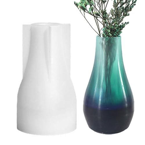 Silikonharz -Vase -Halterform - Epoxidharzgusswerkzeug, transparente flexible Formform | Wiederverwendbares Handwerksform für Kerzenhalter Blumentopf Beton Vase Art Decor Projects Skulptur Verwendung von Zestivra