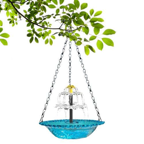 Vogeltränke Schüssel Solar Springbrunnen - Solarbetriebenes Wasserspiel | Schwimmende Pumpe mit sanftem Sprühnebel Einfache Einrichtung Design Umweltfreundlich für Garten Balkon Kolibri Bad von Zestivra