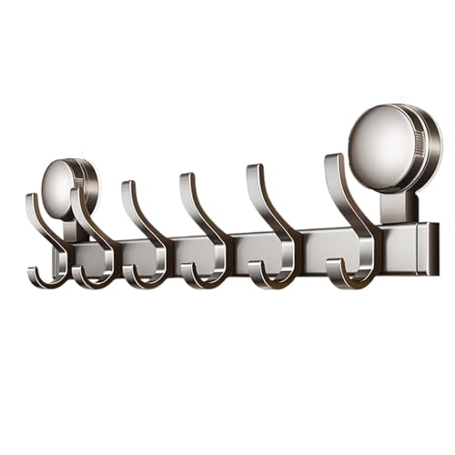 Wandmontage-Mantelregal – 6 Handtuchhaken für Tasserien, Kleiderhaken | Mehrzweck-Badezimmer-Eingangsbereich für Küche, vielseitig einsetzbar, Installation von Bohrmaschinenschäden mit U von Zestivra