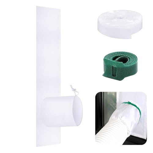 Wechselstromfenster -Dichtungs -Kit - Flexibler Verschlussstreifen, tragbares Versiegelungstuch | Energiesparender Entwurfsblocker, einstellbare Stofftafel mit einfaches Zip -Design für Wohnzimmerküch von Zestivra