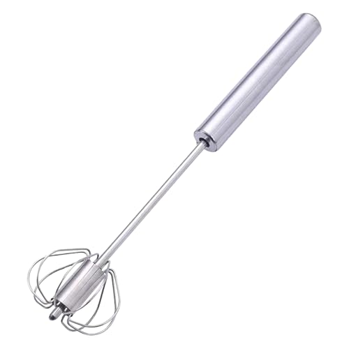 Whisk Handmixer – Manuelles Küchenmixerwerkzeug, rotierender Mixer aus Edelstahl | Design mit weichem Kurbelgriff, einfach zu bedienendes Mischen, klassisches Backgerät von Zestivra