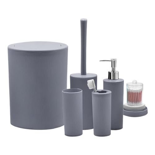 Zestivra Badezimmerzubehör-Set – WC-Bürste Seifenschale Mülleimer | 7-teiliges Set platzsparende Badezimmer-Produkte für Toilette Reise Urlaub Hotel Wohnzimmer Outdoor und Zestivra Badezimmerzubehör-Set – WC-Bürste Seifenschale Mülleimer | 7-teiliges Set platzsparende Badezimmer-Produkte für Toilette Reise Urlaub Hotel Wohnzimmer Outdoor und von Zestivra