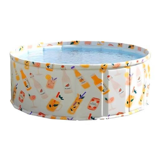 Zestivra Faltbarer Swimmingpool, tragbarer, nicht aufblasbarer Pool, tragbarer Wasserspielbedarf für den Innen- und Außenbereich, für Balkon, Rasen, Badezimmer, Terrasse, Bauernhof, Garten, Garage von Zestivra