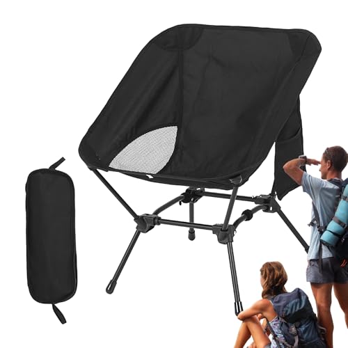 Zestivra Klappbarer Campingstuhl - Tragbarer Angelstuhl - Campingstuhl Outdoor mit Seitentasche für, Garten, Balkon, Rasen, Terrasse, Angeln, Camping, Picknick, Partys und Rucksackreisen von Zestivra
