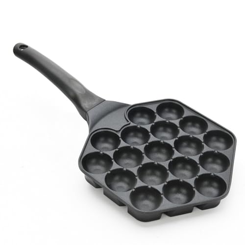 Oktopus-Bällchen-Pfanne – -Gusseisenform mit 18 Mulden | Traditionelles japanisches Küchengerät mit Antihaftbeschichtung für Hobbyköche, Profis und Anfänger Oktopus-Bällchen-Pfanne – -Gusseisenform mit 18 Mulden | Traditionelles japanisches Küchengerät mit Antihaftbeschichtung für Hobbyköche, Profis und Anfänger von Zestivra