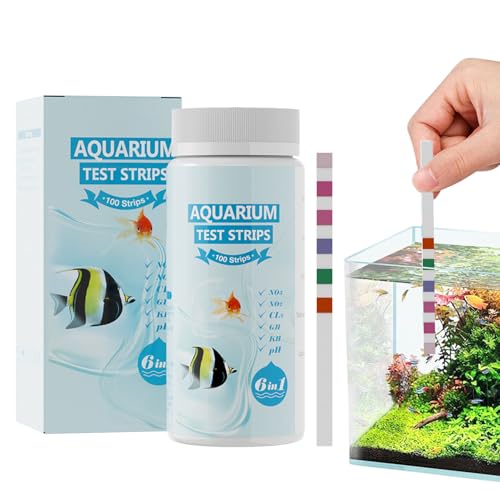 Zestivra Wasserteststreifen Süßwasser | 100 Stück Teststreifen für Aquarien - 6in1 Testpapier zur täglichen Überwachung der Wasserqualität für Aquarium Pool unterwegs und gewerblich von Zestivra
