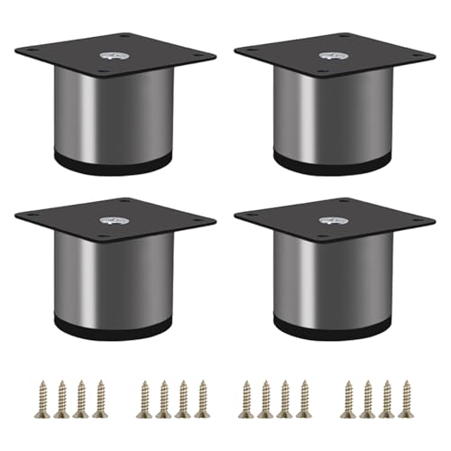 Möbelfüße Metall, Möbelfüße Edelstahl 4 Stück Möbelbeine Tischbeine Esstisch Tischfüße Schwarze Perle Tischbeine Couchtisch Sofafüße Höhe: 3-20cm für Bank Füße Schrankfüße mit 16 Schrauben 5cm/2" Möbelfüße Metall, Möbelfüße Edelstahl 4 Stück Möbelbeine Tischbeine Esstisch Tischfüße Schwarze Perle Tischbeine Couchtisch Sofafüße Höhe: 3-20cm für Bank Füße Schrankfüße mit 16 Schrauben 5cm/2" von ZestomZ