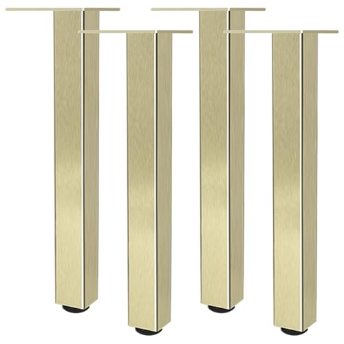 Möbelfüße Verstellbar, Möbelfüße Gold Möbelbeine Metall Tischbeine Couchtisch Tischbeine Outdoor Aluminiumlegierung Sofafüße Höhe: 6-60cm Bank Füße Sockelfüße Schrankfüße Couch 4 Stück 33cm/13" von ZestomZ